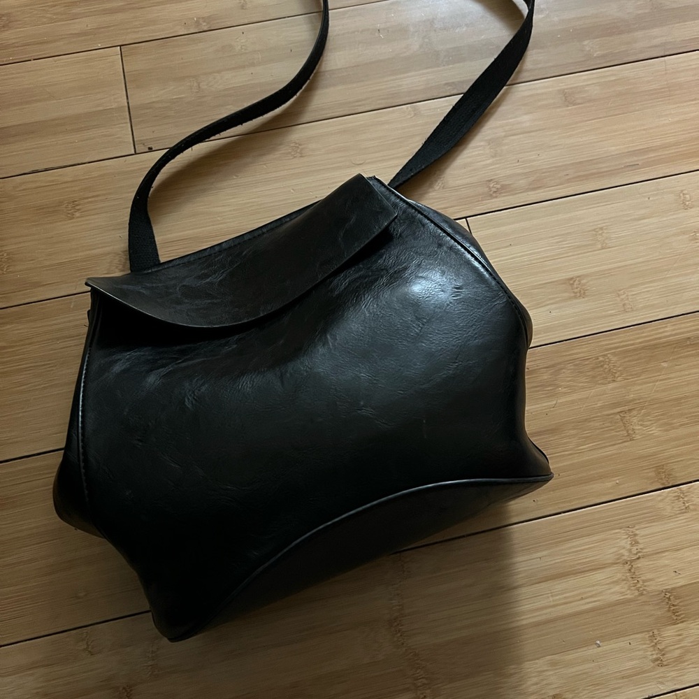 Black backpack purse